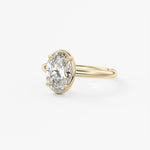 Oval Bezel Lab Grown Diamond Engagement Ring