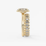 Oval Bezel Lab Grown Diamond Engagement Ring
