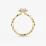 Oval Bezel Lab Grown Diamond Engagement Ring