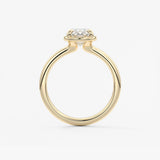 Oval Bezel Lab Grown Diamond Engagement Ring