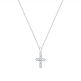 0.50 TCW Round Cut Moissanite Diamond Cross Pendant Necklace in Solid Gold 13