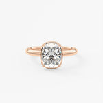 Elongated Cushion Bezel Lab Grown Diamond Engagement Ring