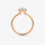 Elongated Cushion Bezel Lab Grown Diamond Engagement Ring