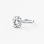 Elongated Cushion Bezel Lab Grown Diamond Engagement Ring
