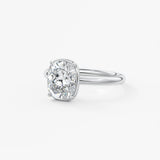 Elongated Cushion Bezel Lab Grown Diamond Engagement Ring