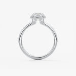 Elongated Cushion Bezel Lab Grown Diamond Engagement Ring
