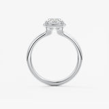 Elongated Cushion Bezel Lab Grown Diamond Engagement Ring