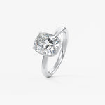 Elongated Cushion Bezel Lab Grown Diamond Engagement Ring