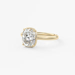 Elongated Cushion Bezel Lab Grown Diamond Engagement Ring