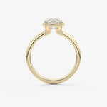 Elongated Cushion Bezel Lab Grown Diamond Engagement Ring