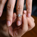 Stunning 3.0 CT Emerald Moissanite Engagement Ring with Solitaire Design 5