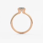 Emerald Bezel Lab Grown Diamond Engagement Ring