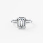 Emerald Bezel Lab Grown Diamond Engagement Ring