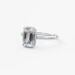 Emerald Bezel Lab Grown Diamond Engagement Ring