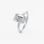 Emerald Bezel Lab Grown Diamond Engagement Ring