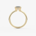 Emerald Bezel Lab Grown Diamond Engagement Ring