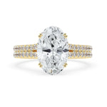Stunning 4.0 CT Oval Moissanite Engagement Ring with Split Shank Pave Design 1