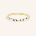 Stunning 0.1 TCW Round Moissanite Stones Alternate Wedding Bands 1