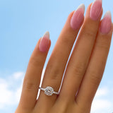 Stunning 1.75 CT Round Moissanite Engagement Ring with Pave Design 3