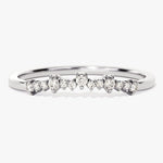 Stunning 0.11 TCW Round Moissanite Stones Cluster Wedding Bands 3