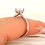 Stunning 1.0 CT Round Moissanite Engagement Ring with Solitaire Design 6