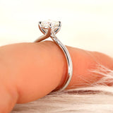 Stunning 1.0 CT Round Moissanite Engagement Ring with Solitaire Design 6