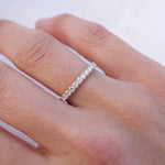 Stunning 0.6 TCW Round Moissanite Stones In Full Eternity Wedding Band 5