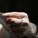 0.4 TCW Oval Pear & Emerald Cut Moissanite Bridal Wedding Band With Pave Style 9