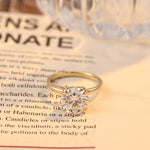 Stunning 3.0 CT Round Moissanite Engagement Ring with Solitaire Design 1