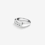 0.90 TCW Round Moissanite Five Stone Men's Wedding Band in Solid Gold 2