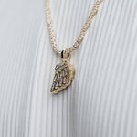 3 CT Round Moissanite Two Halves Wings Silver Pendant for Him 4