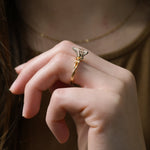 Stunning 1.0-2.0 CT Pear Moissanite Engagement Ring with Twig Design 5