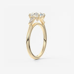 Round Three Stone Lab Grown Diamond Engagement Ring