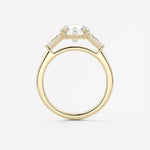 Round Three Stone Lab Grown Diamond Engagement Ring