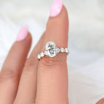 Stunning 2.5 CT Oval Moissanite Engagement Ring with Pave Design 5