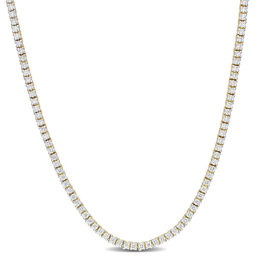 Round Cut Cubic Zirconia in 925 Sterling Silver Necklace 1