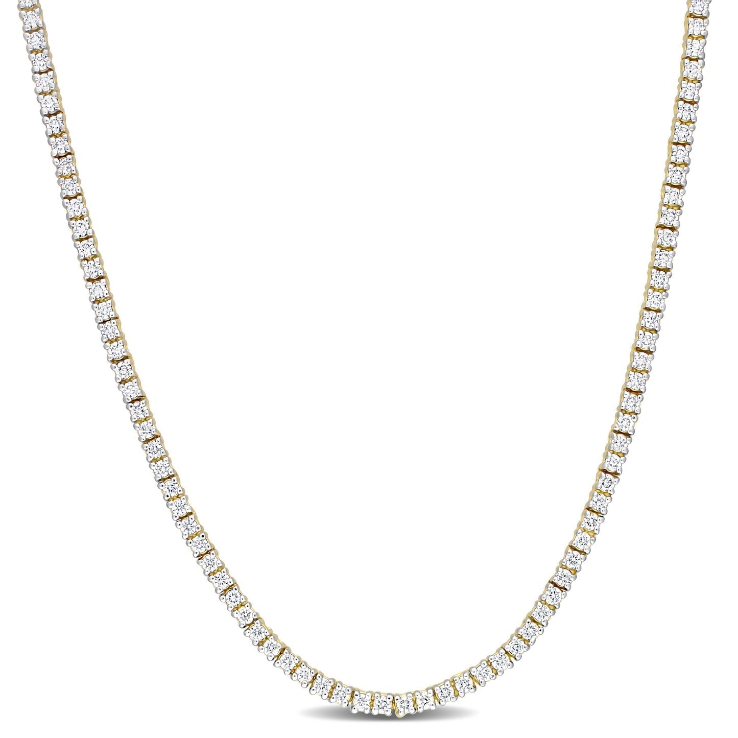 Round Cut Cubic Zirconia in 925 Sterling Silver Necklace 4