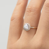 Stunning 1.0 CT Round Moissanite Engagement Ring with Halo Design 15