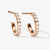 0.50 TCW Round Cut Moissanite Hoops Earrings in Gold 4