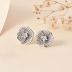 Round Cut Cubic Zirconia in 925 Sterling Silver Earrings 3