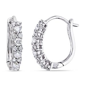 Round Cut Cubic Zirconia in 925 Sterling Silver Earrings