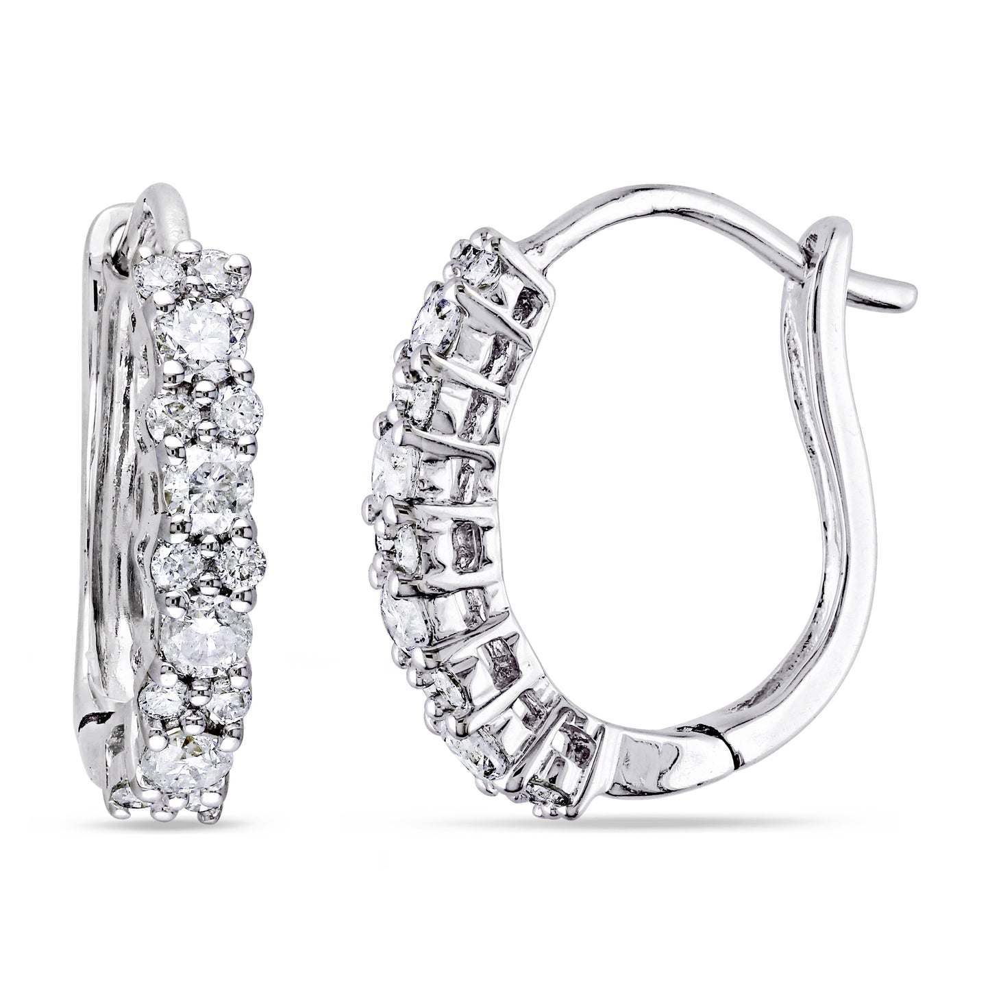 Round Cut Cubic Zirconia in 925 Sterling Silver Earrings 6