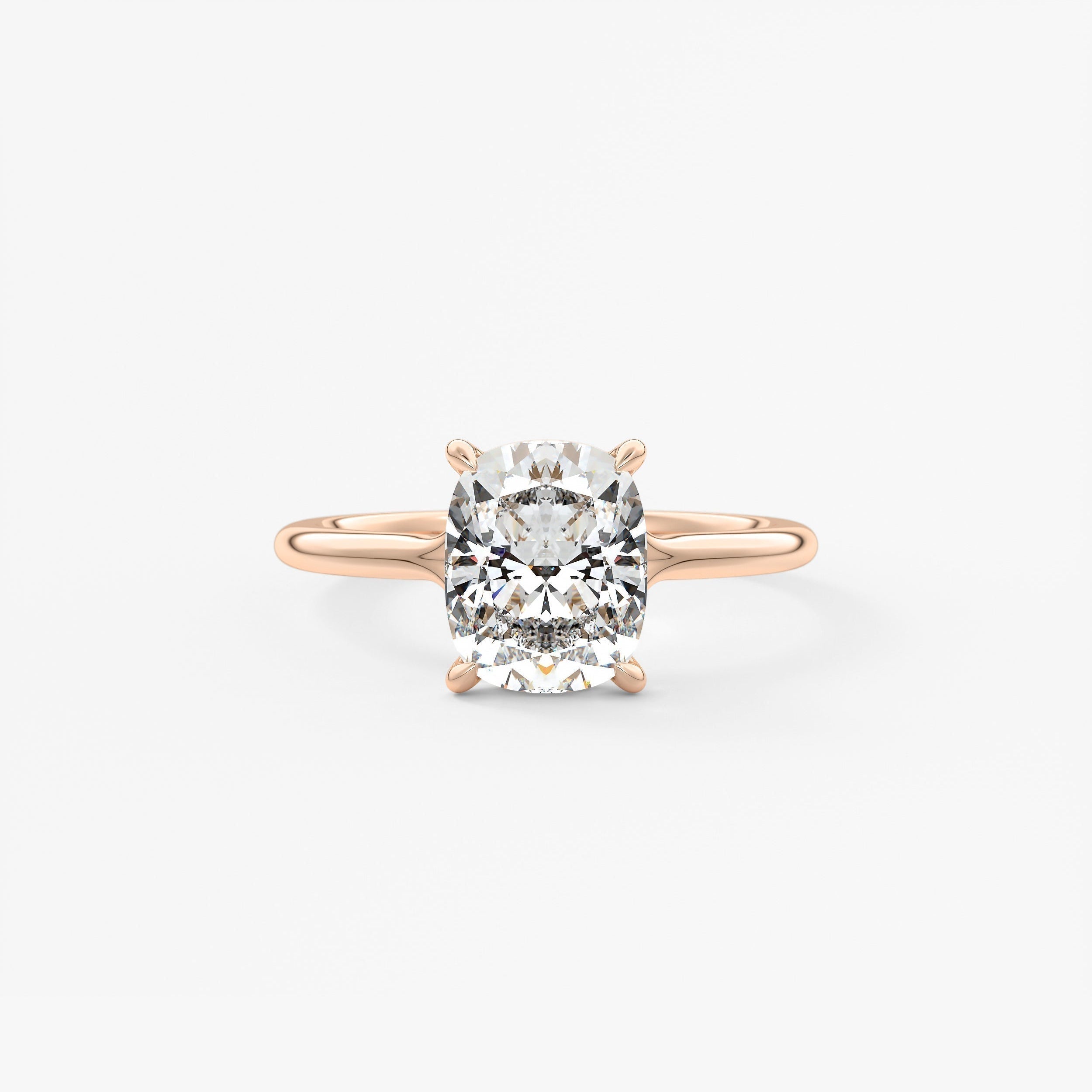 Elongated Cushion Split Shank Lab Grown Diamond Engagement Ring