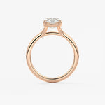 Elongated Cushion Split Shank Lab Grown Diamond Engagement Ring