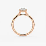 Elongated Cushion Split Shank Lab Grown Diamond Engagement Ring