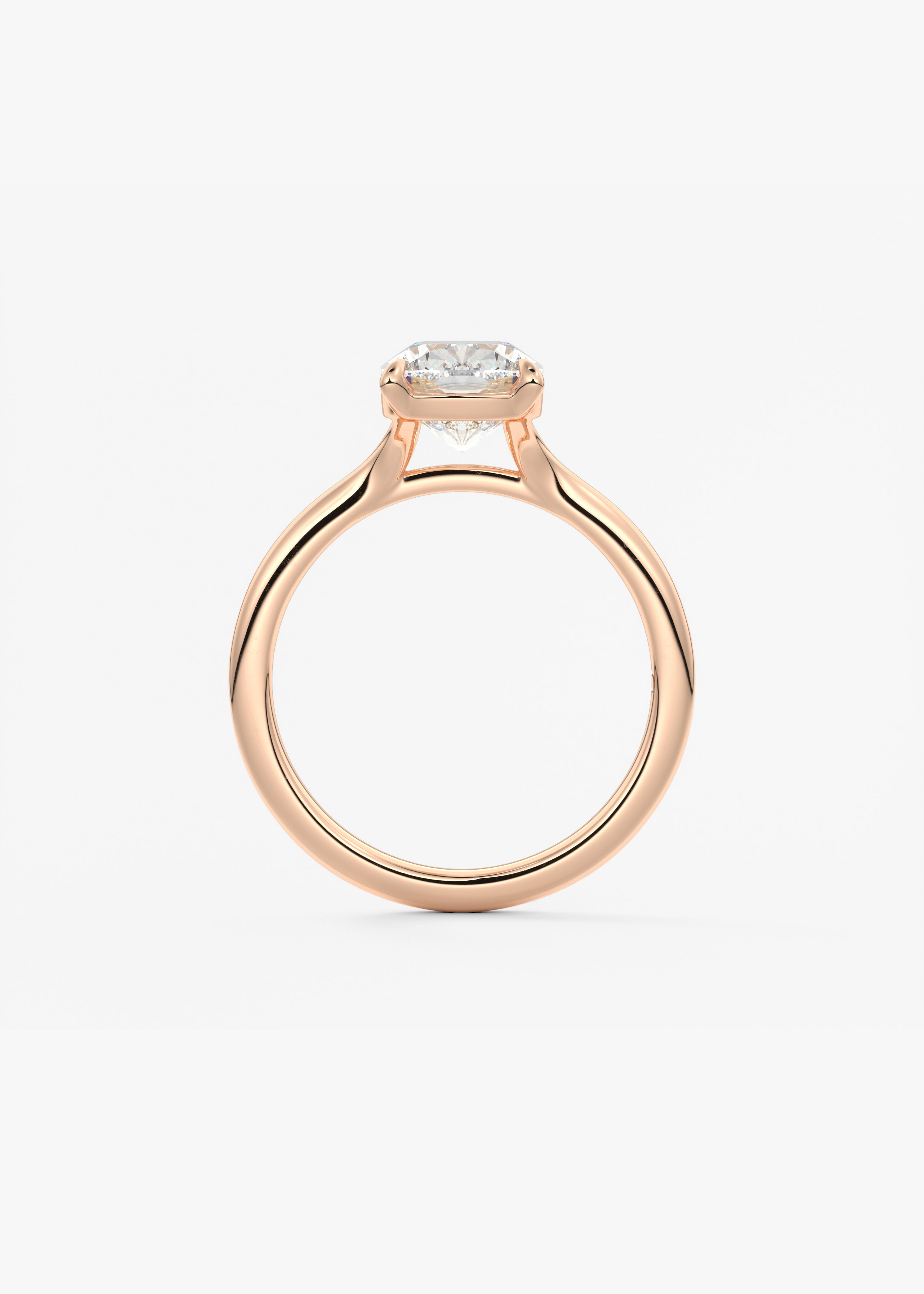 Elongated Cushion Split Shank Lab Grown Diamond Engagement Ring