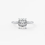 Elongated Cushion Split Shank Lab Grown Diamond Engagement Ring