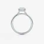 Elongated Cushion Split Shank Lab Grown Diamond Engagement Ring