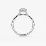 Elongated Cushion Split Shank Lab Grown Diamond Engagement Ring