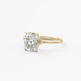 Elongated Cushion Split Shank Lab Grown Diamond Engagement Ring